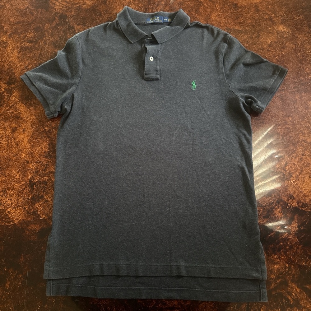 Polo by Ralph Lauren Black Polo with Green Pony Embroidery
